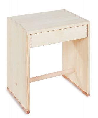 Ulmer Drawers Stool Natural wb form